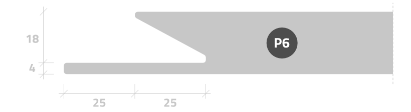 Płycina frezowana P6 (22 mm)